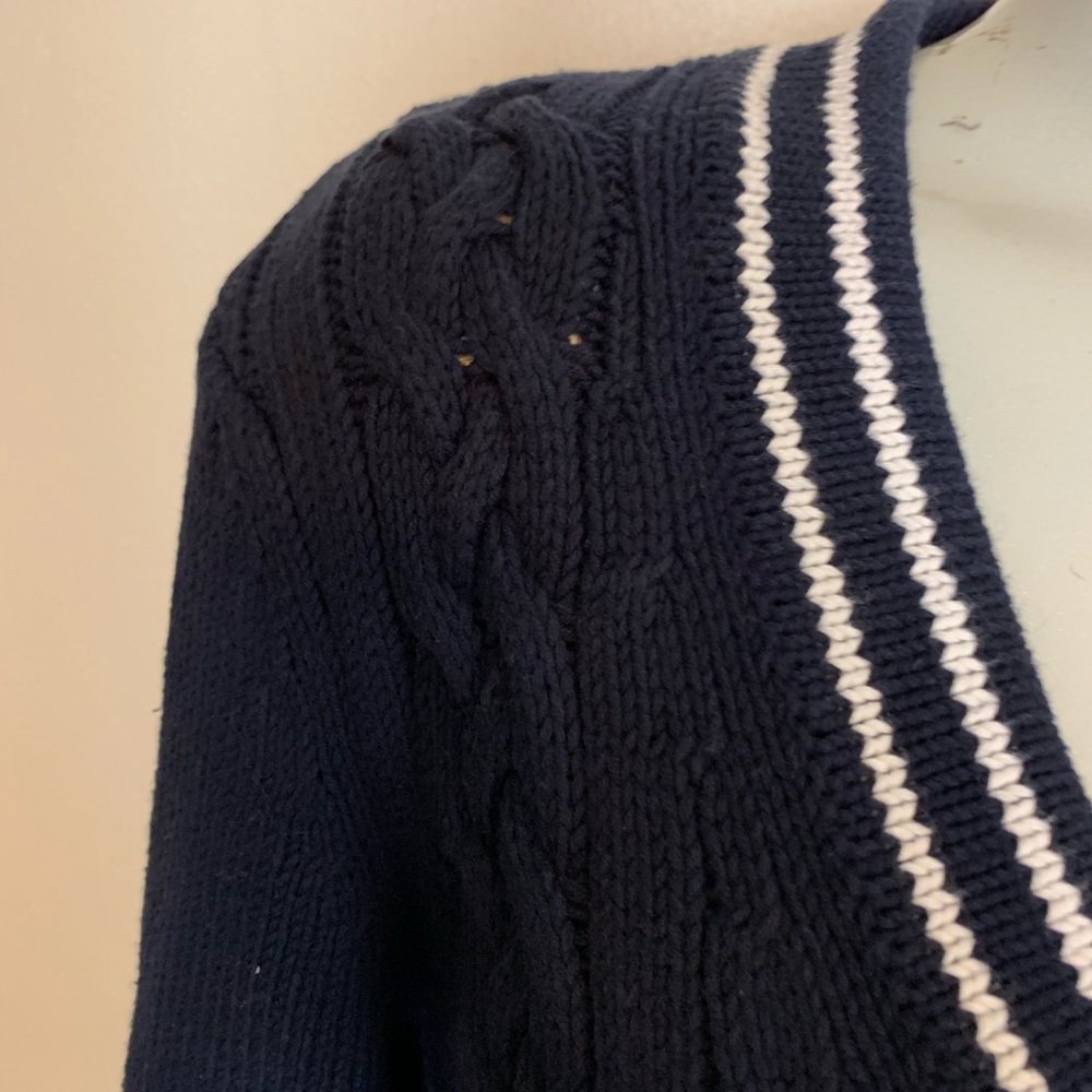 Tommy Hilfiger blue XL cable knit sweater dress - Picture 3 of 6